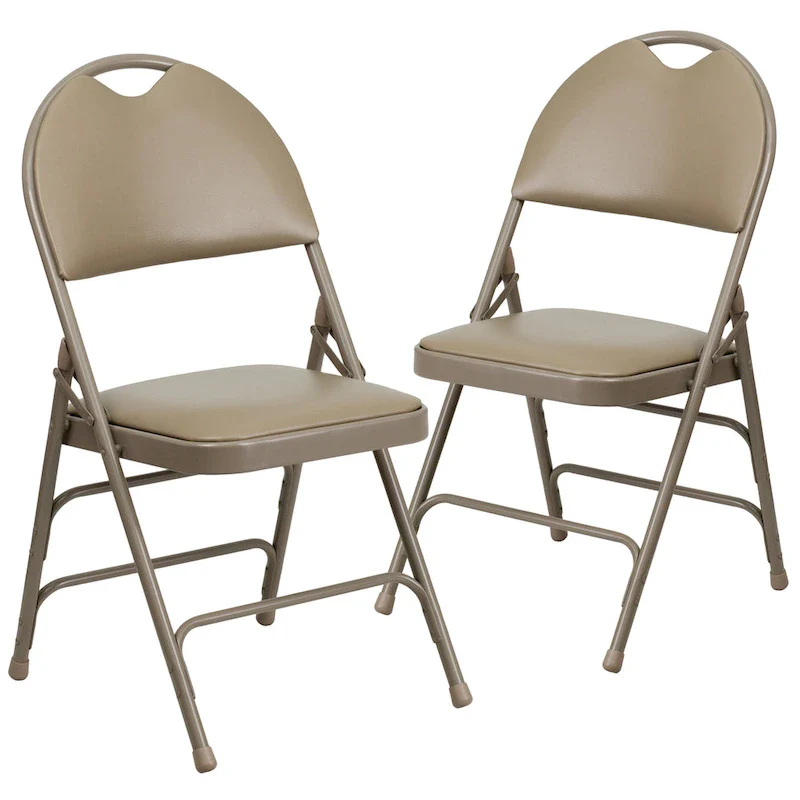 2 Pack Extra Large Ultra-Premium Triple Braced Folding Chair
