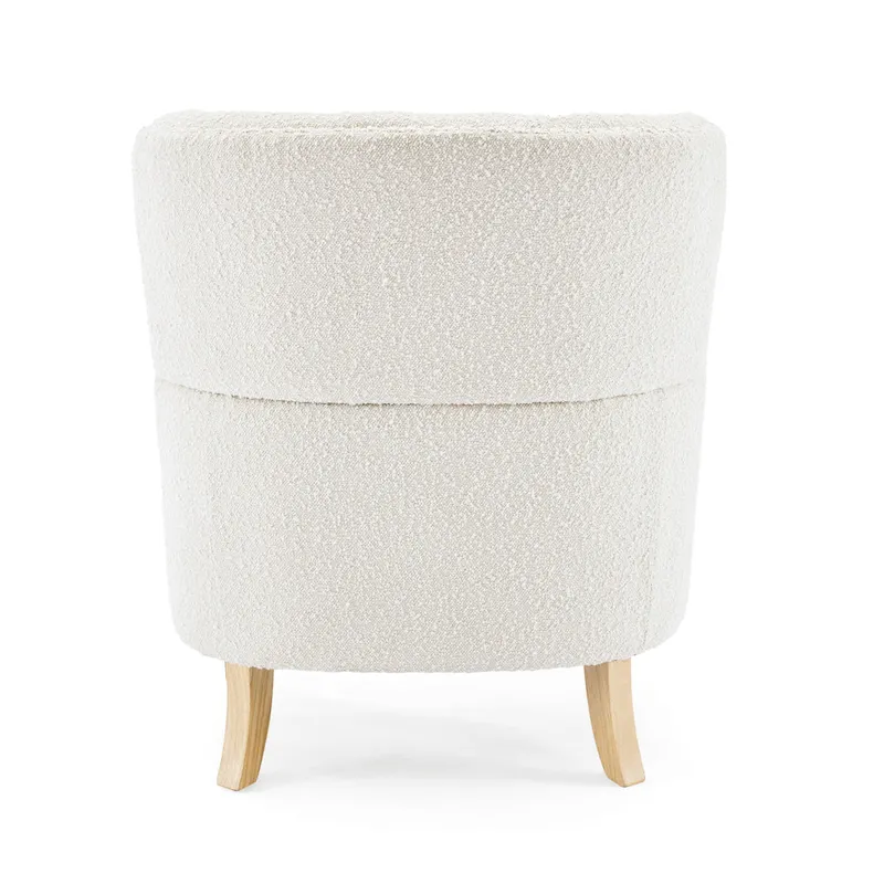 Almond Boucle Nailhead Club Chair by Christopher Knight Home