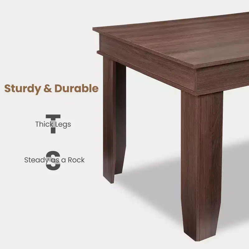 Farmhouse Dining Table 70.87 Inch,Brown Kitchen Table Seats 6-8 People