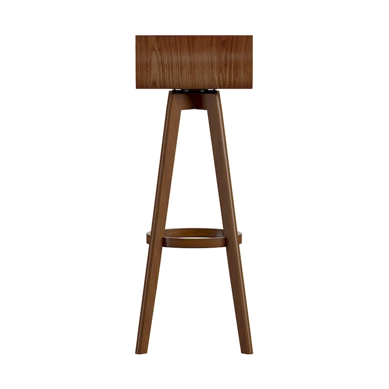 Ellery Mid-Century Modern Swivel Wood Stool (Set of 2) iNSPIRE Q Modern