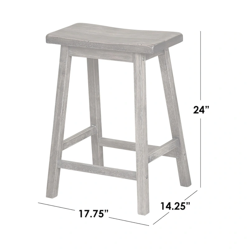 Simple Living Marney Rubberwood 24-inch Counter-height Bar Stools (Set of 2)