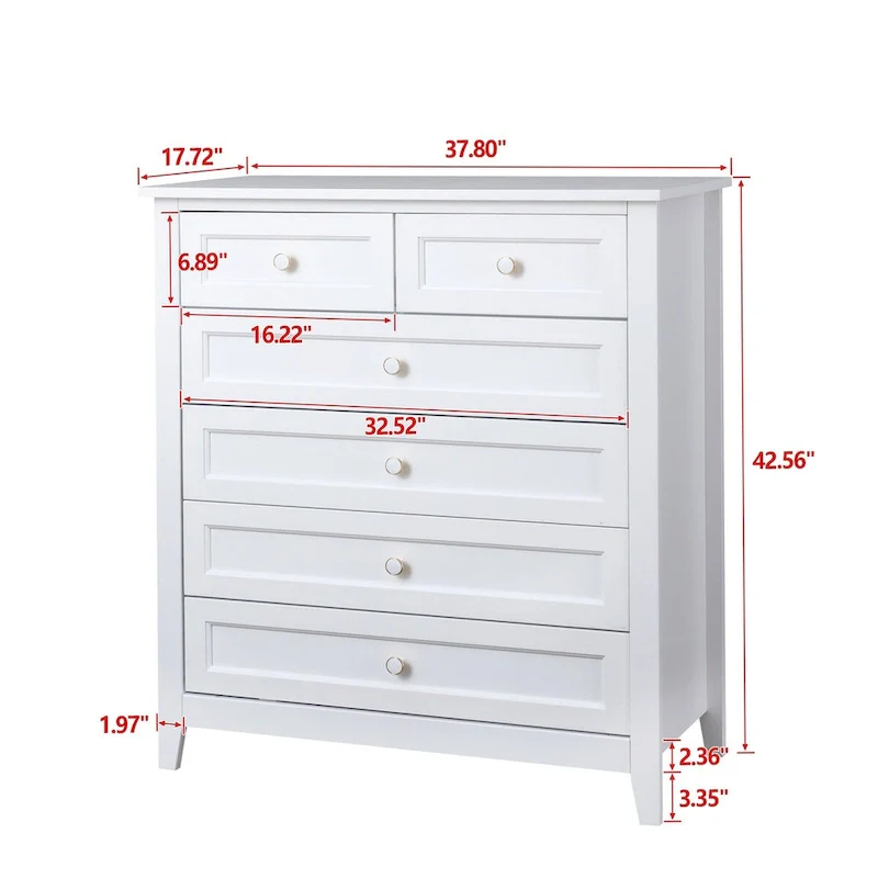 Solid Wood Spray-Painted Drawer Dresser Bar