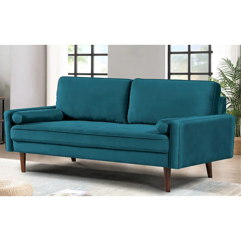 Monahan US Pride Furniture 70W Velvet Tufted Sofa