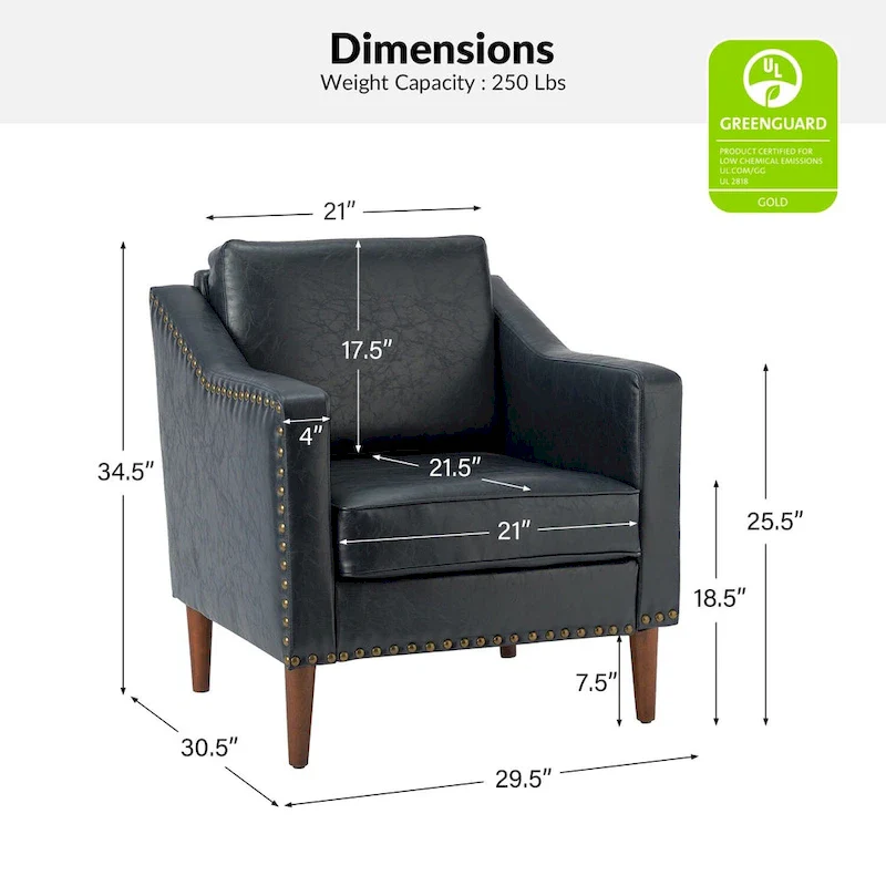 Duarte Transitional Armchair with Sloped Arms Set of 2