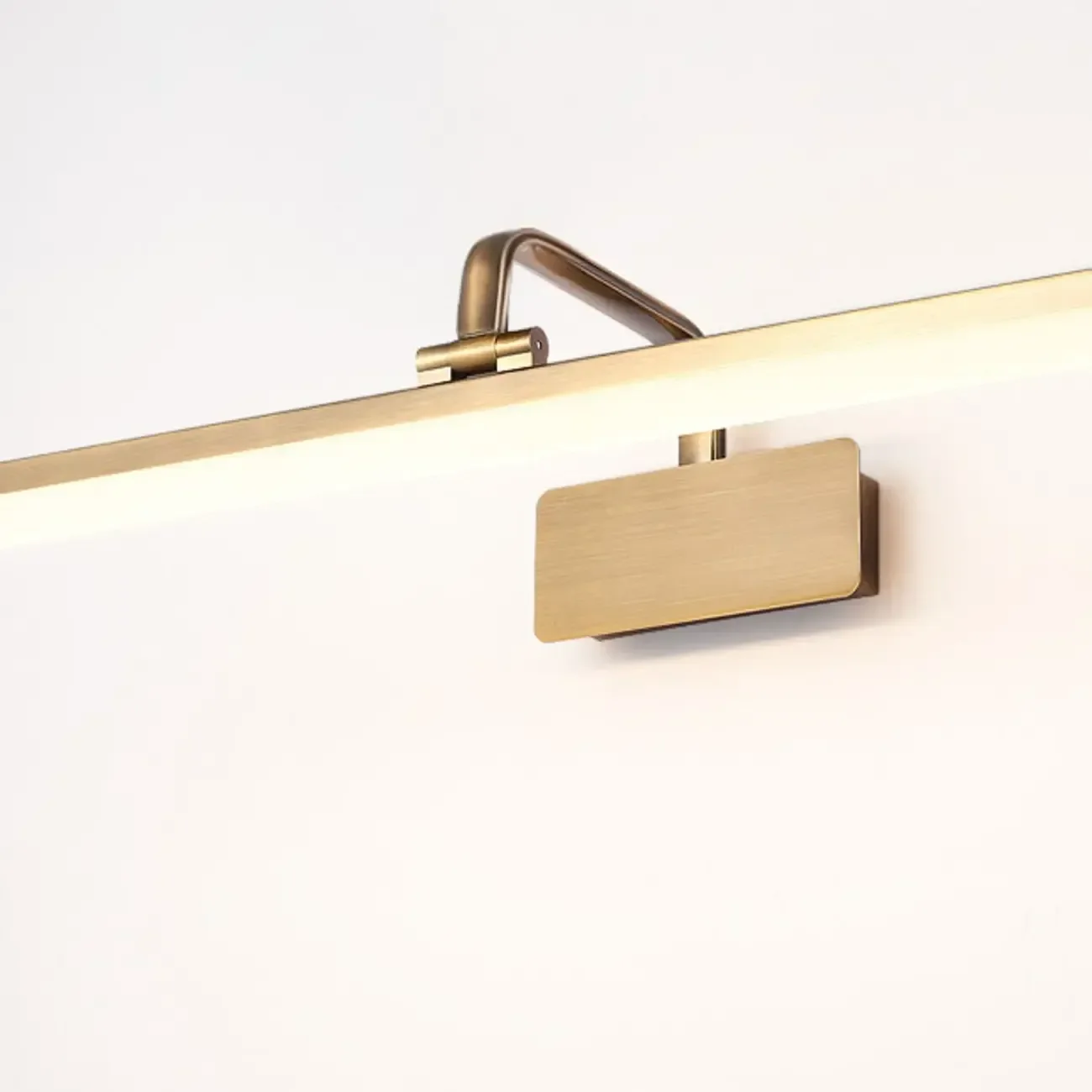 Modern Gold Geometric Vanity Light with Acrylic Shade