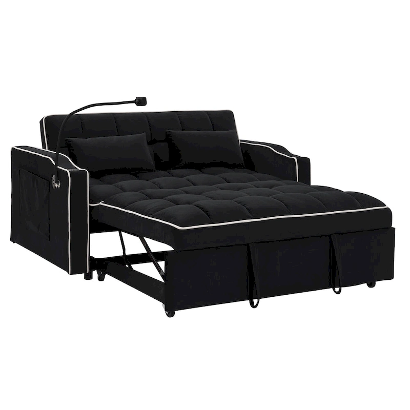 55.51 inch versatile foldable sofa bed in 3 lengths