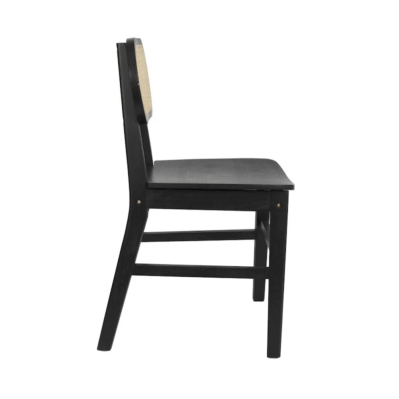 Commercial Cane Rattan Event Chair with Wood Back and Seat