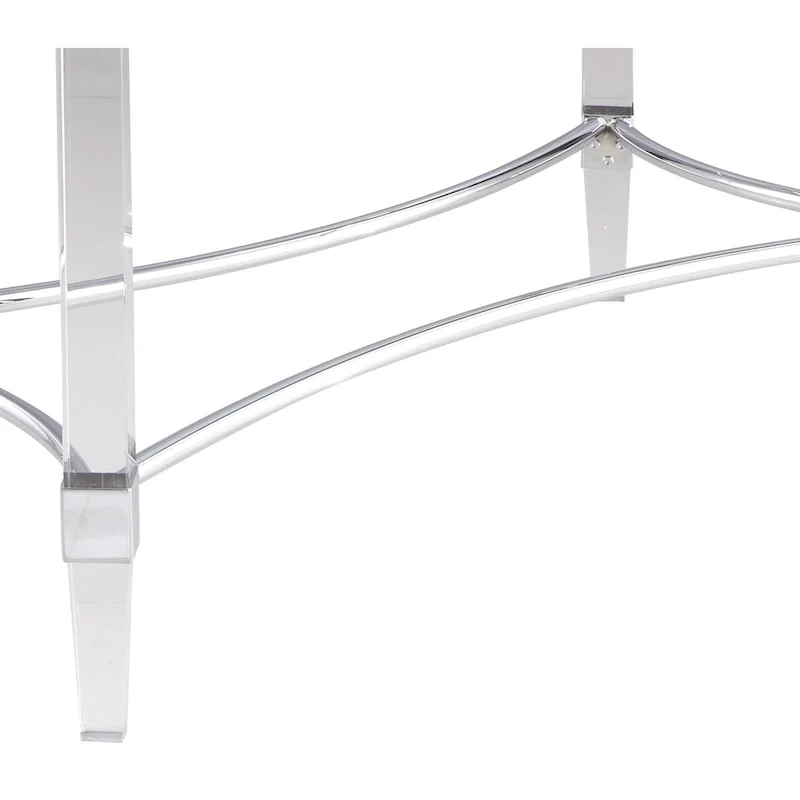 Somette Rectangular 5-Piece Glass Dining Set with Acrylic High-Back Side Chairs