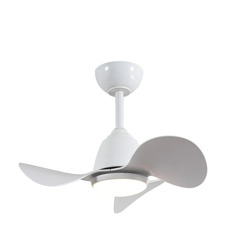 Cian Modern White Lighted Ceiling Fan 3-Blades LED Remote Control