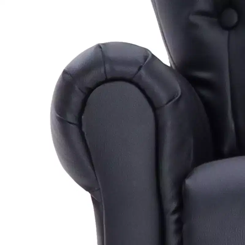 vidaXL Reclining Chair Black Faux Leather