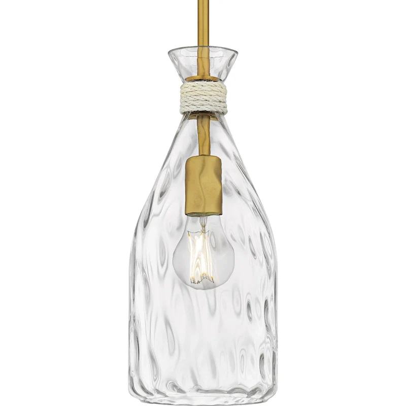 Govada 1-Light Brushed Gold Mini Pendant