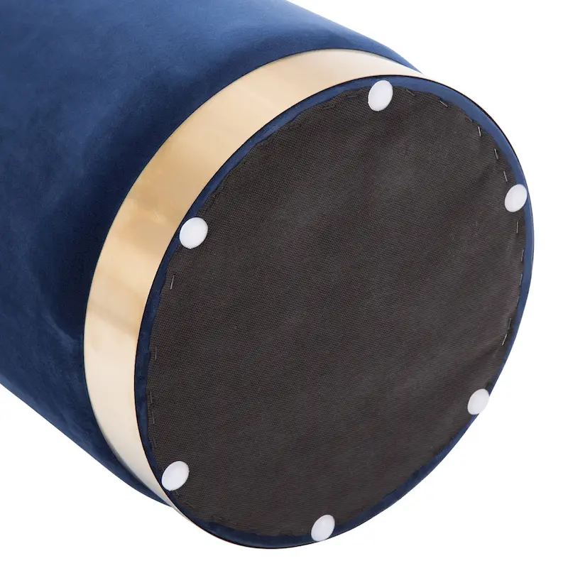 Small Round Velvet Ottoman Upholstered Foot Stool