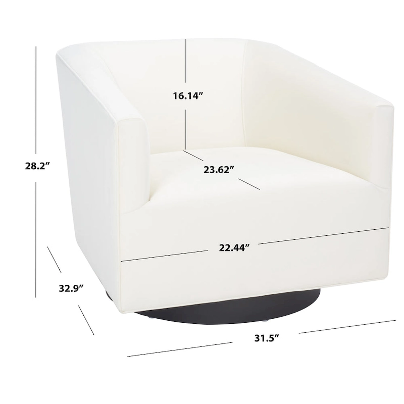 SAFAVIEH Frona Accent Chair (Fully Assembled) - 32 W x 33 D x 29 H - 32Wx33Dx28H