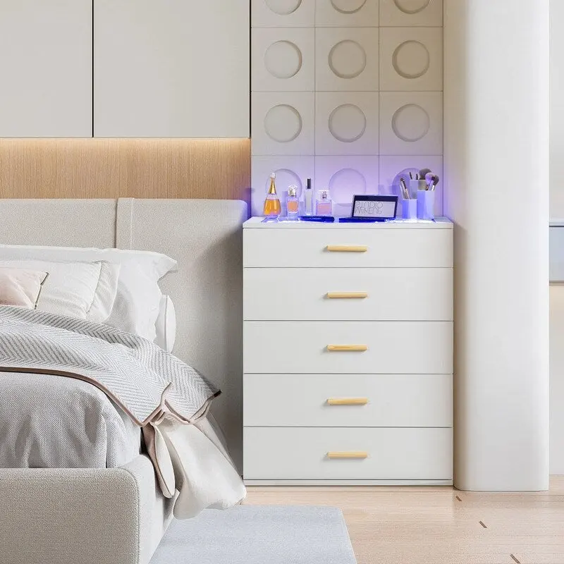 Five Drawers With LED