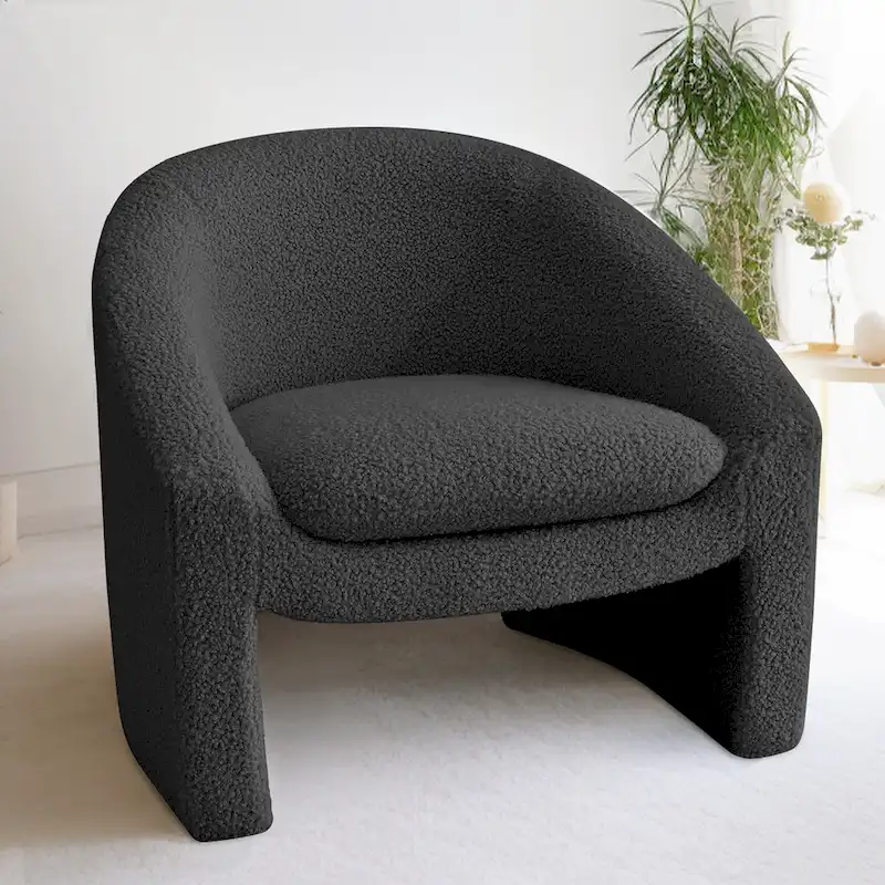 Upholstered Barrel Accent Chair