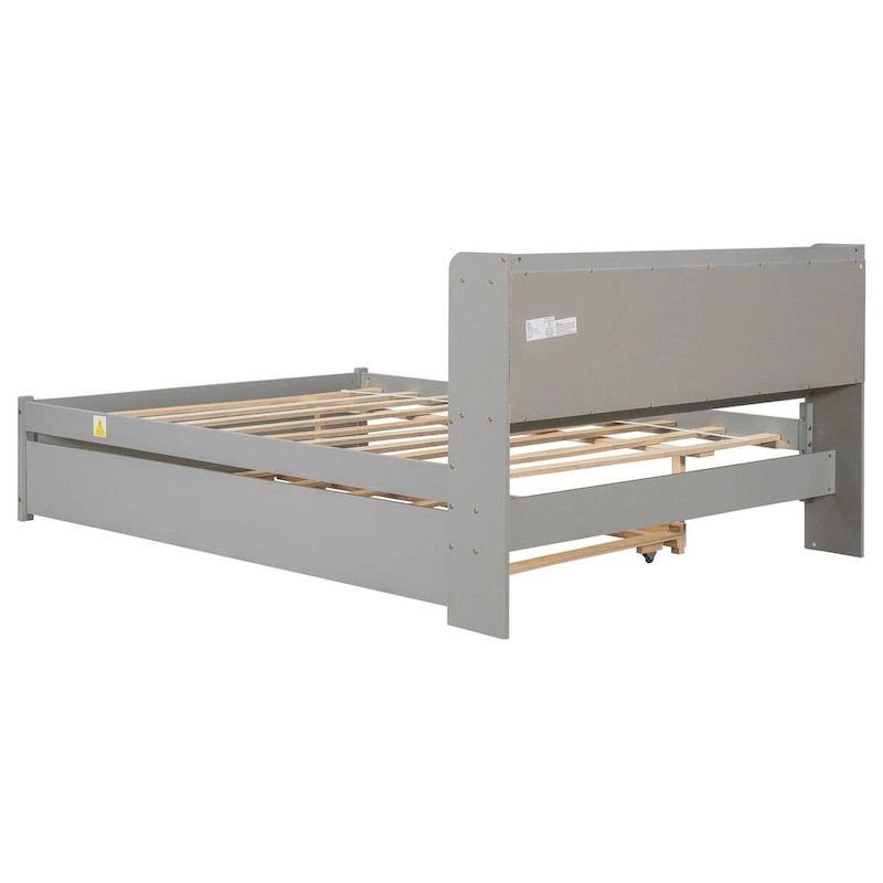 Full Bed with Trundle,Bookcase