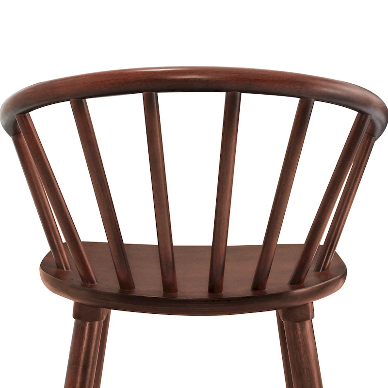 Set of 3 Counter Height Stool 24.in Bar Stools with Solid Wood Frame and Spindle Back for Kitchen Island