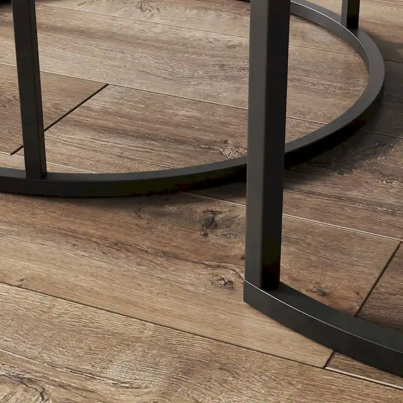 Nathan James Stella Round Nesting Coffee Table Set of 2