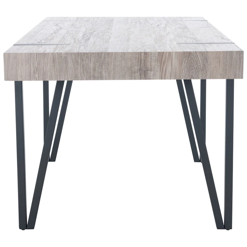SAFAVIEH Asal Mid-Century Industrial Rustic Dining Room Table - 59.1 W x 35.4 L x 29.5 H - 59Wx35Dx30H