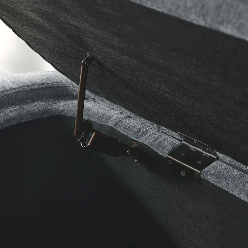 Chenille Upholstered Bench