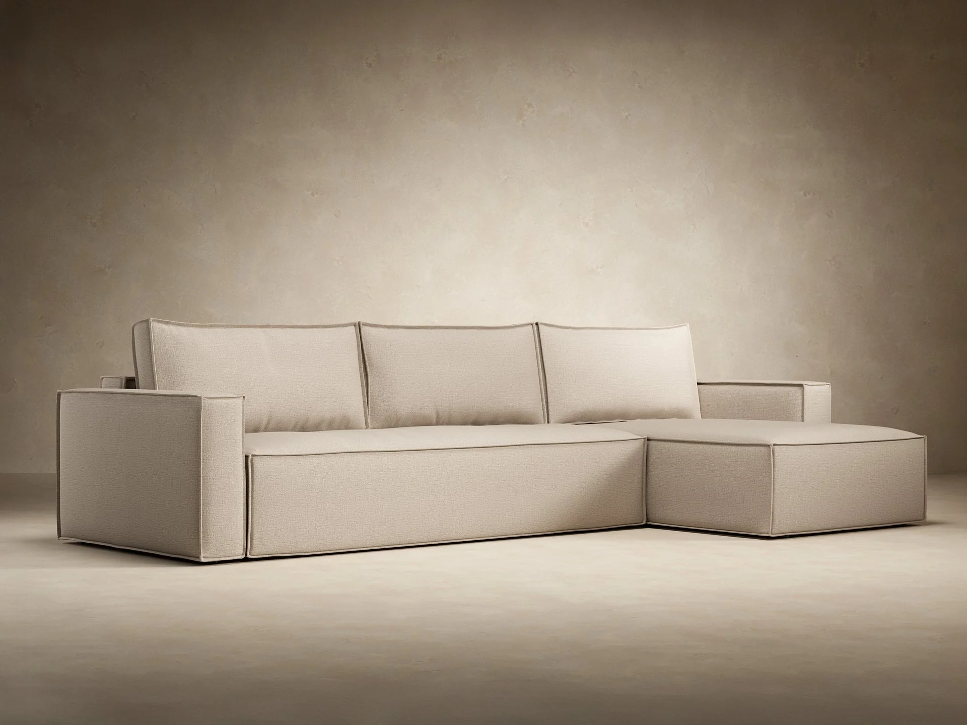 Newilla Standard Arms Sectional Sofa Bed