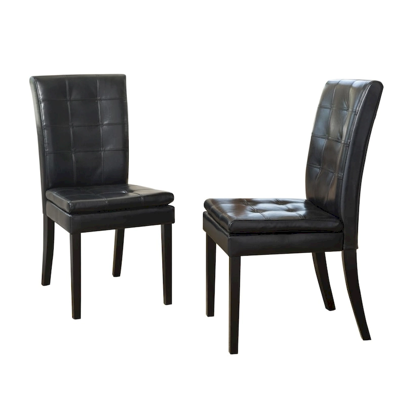 Crayton Leather Dining Chair (Set of 2) by Christopher Knight Home