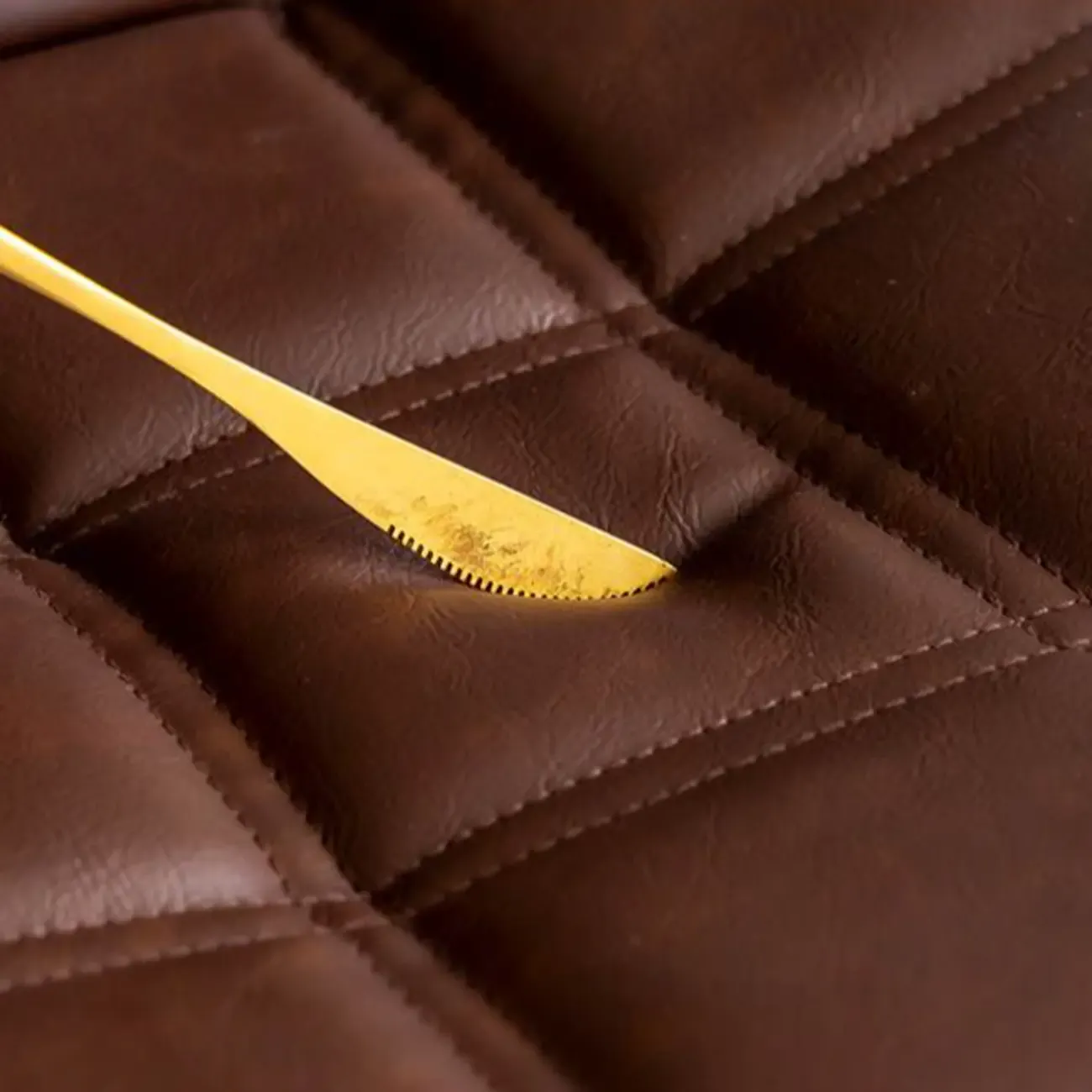 Glam Faux Leather Swivel Adjustable Bar Stools