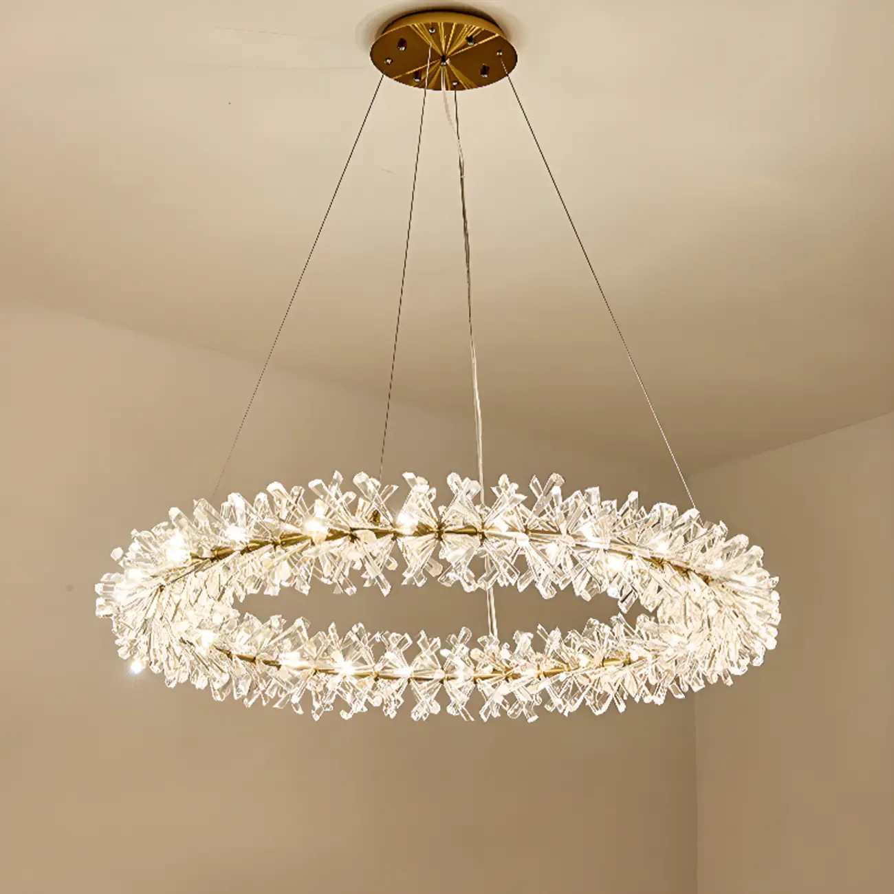 Modern Gold Crystal Garland Ambient Chandeliers