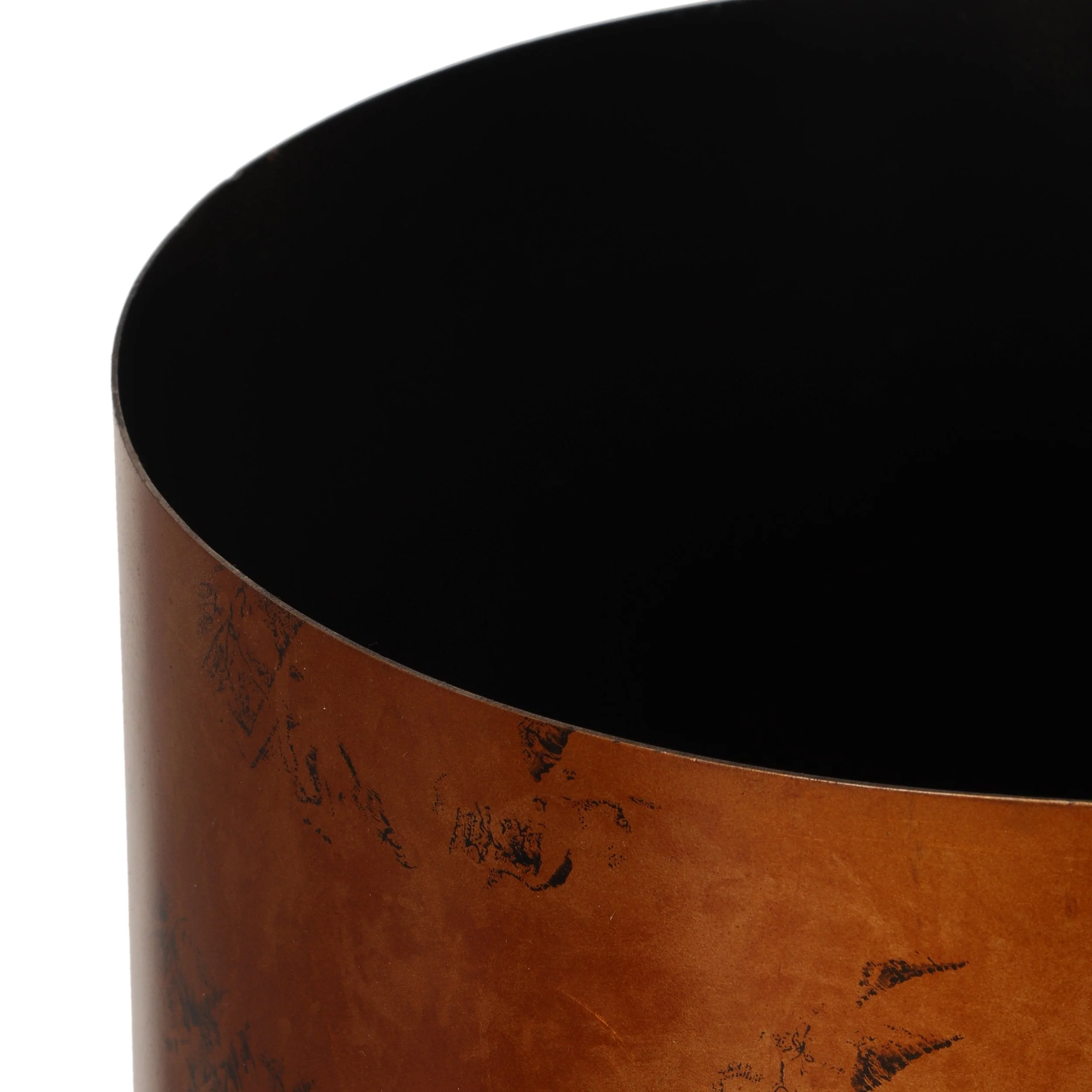 Handcrafted Aluminum Reversible Planter Stand, Rustic Brass - NH573413