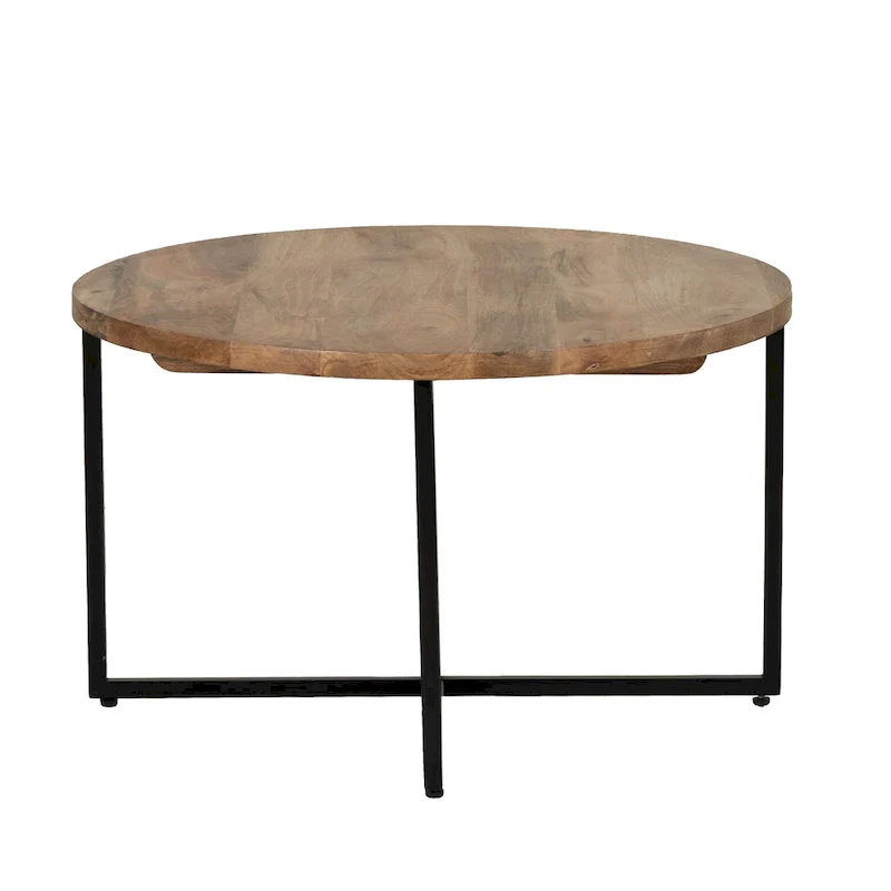 Tayla Natural Wood/Iron Coffee Table
