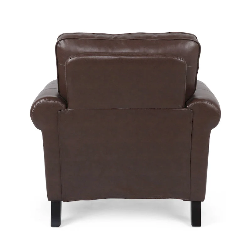 Dowd Faux Leather Club Chair with Nailhead Trim by Christopher Knight Home