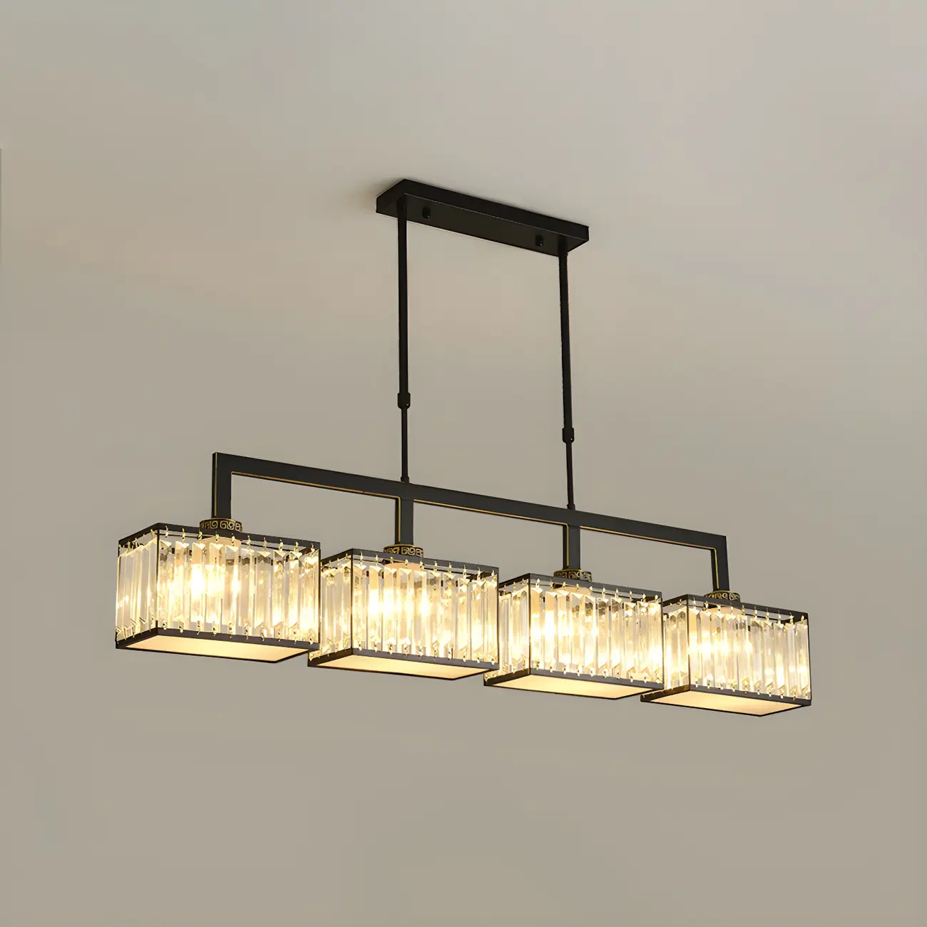 Kitchens Modern Crystal Gold Island Pendant Light