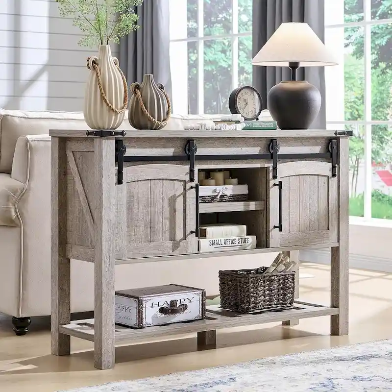 Farmhouse Entryway Table, Rustic Console Table, Wood Sofa Table