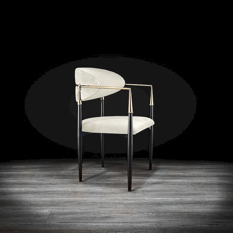 Roubi Gold Stainless Steel Dining Chair