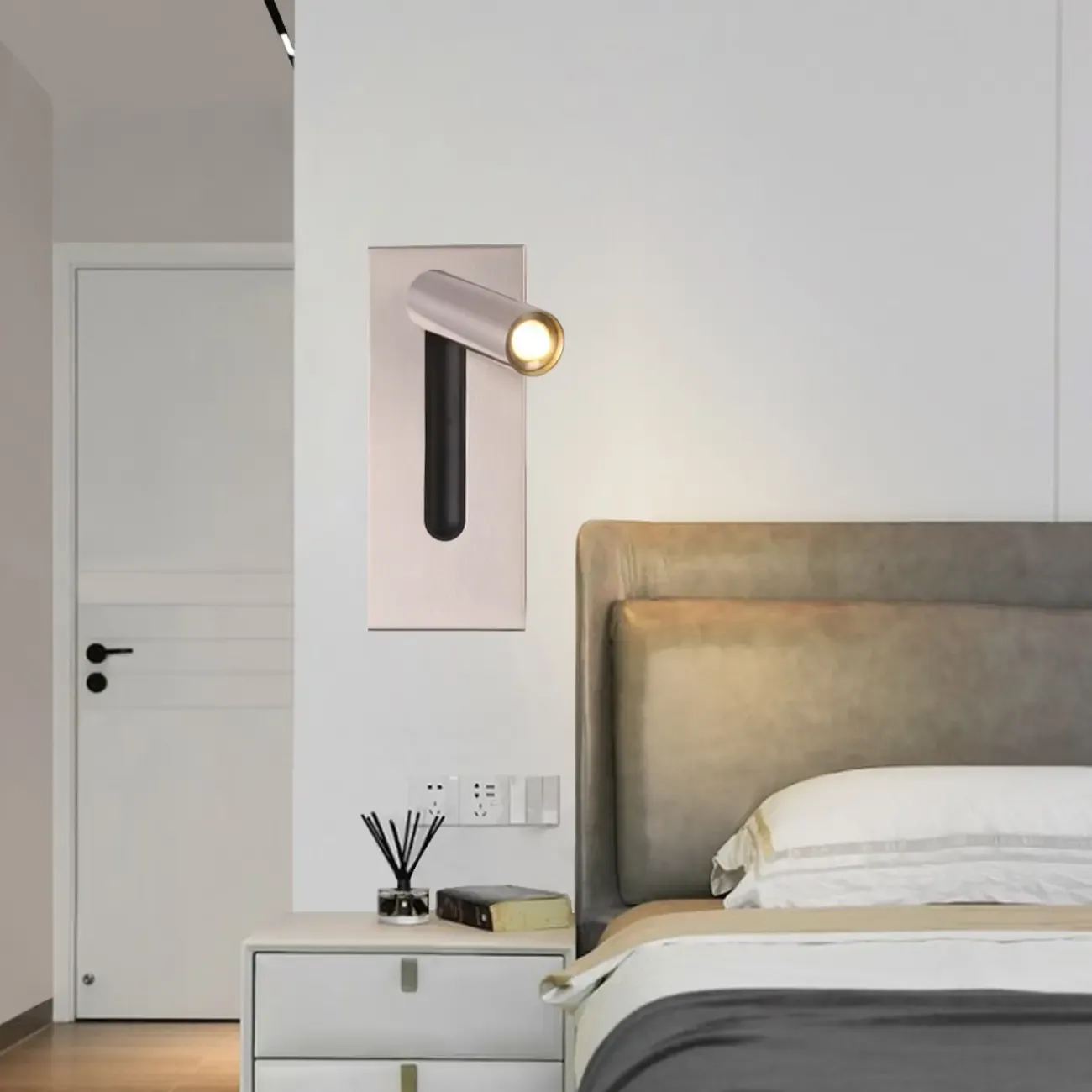 Modern Rotatable Metal Bedside LED Reading Wall Sconce