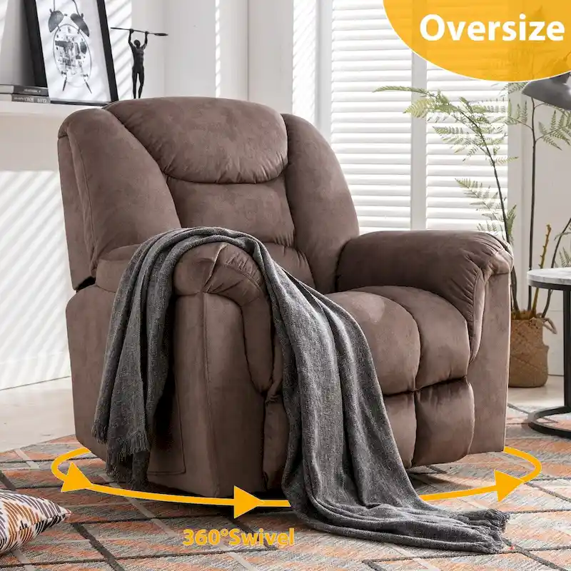 Ebello Oversize Swivel Manual Swivel Recliner
