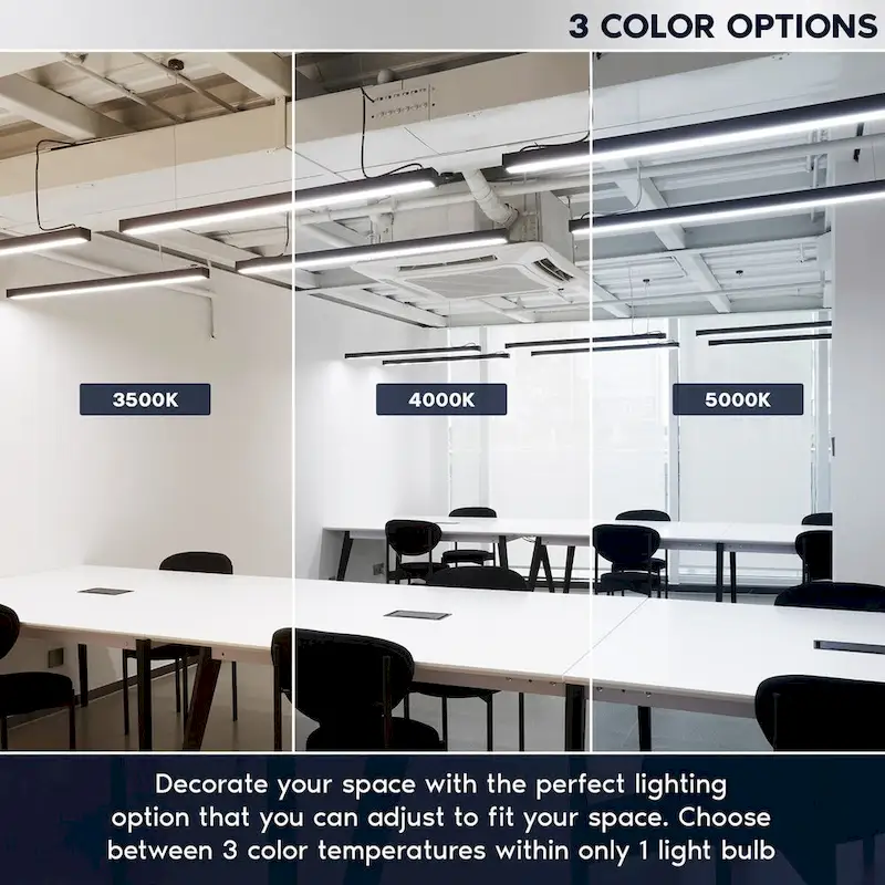 Luxrite 4FT T8 LED Tube Light, 13W=32W, 3 Color Option, Single and Double End Powered, 1950 Lumens, F32T8 4 Pack