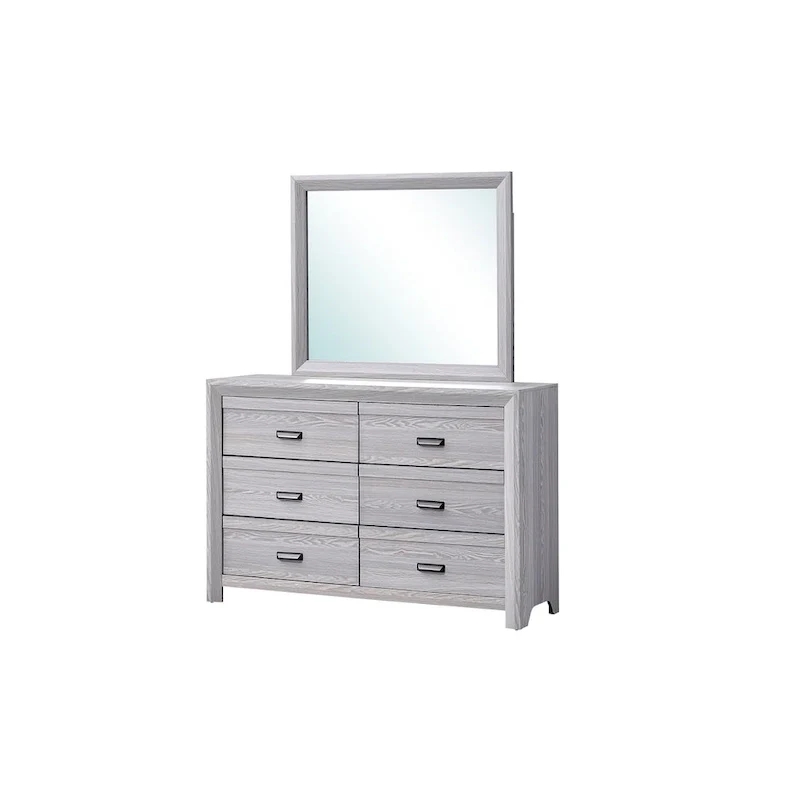 Essa 5 Piece Gray Panel Bedroom Set