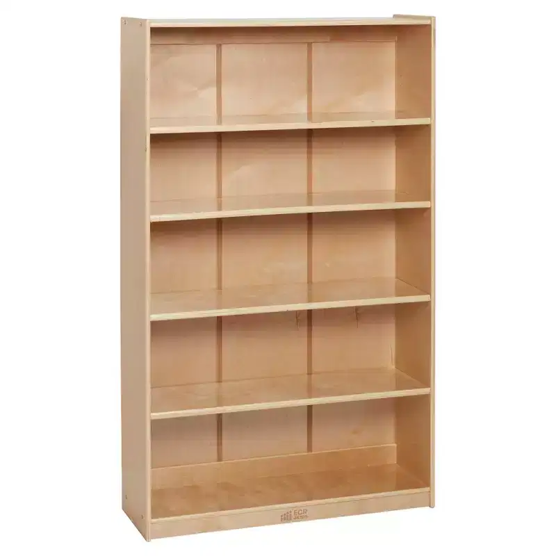 ECR4Kids Wooden Classic Bookcase with Adjustable Shelves, 60in, Classroom Bookshelf