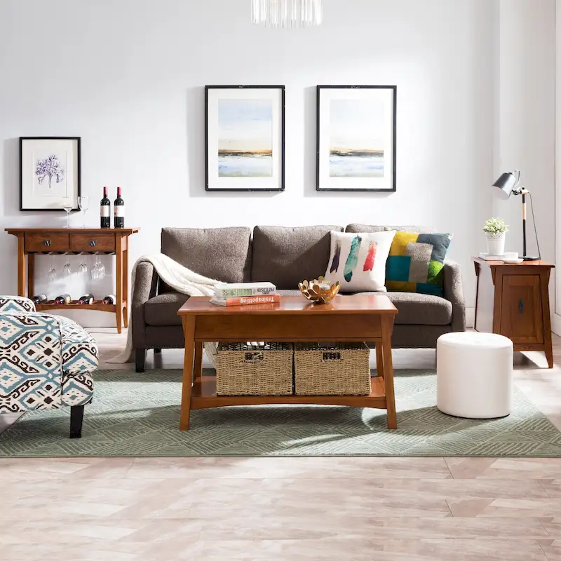 Leick Home Traditional Solid Wood Mission Cabinet End Table