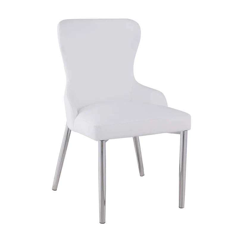 Somette Ema White Wing Back Side Chair (Set of 2)
