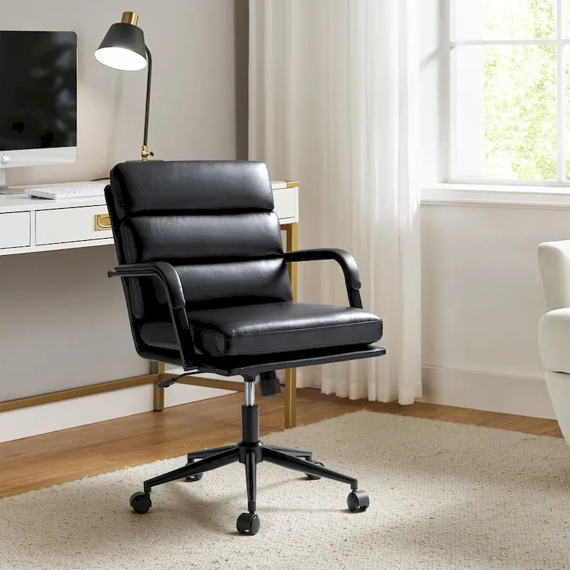 Modern Task Faux Leather Chair with Tilt Lock and Center Tilt by