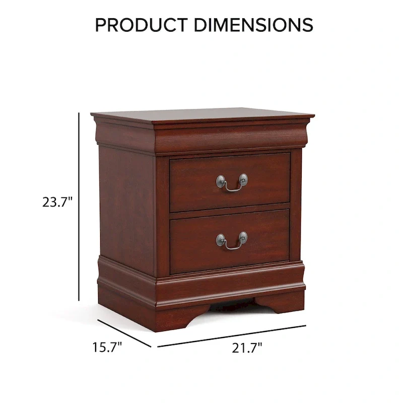 Furniture of America Devi Traditional 3-Piece Solid Wood Nightstand and Chest Set