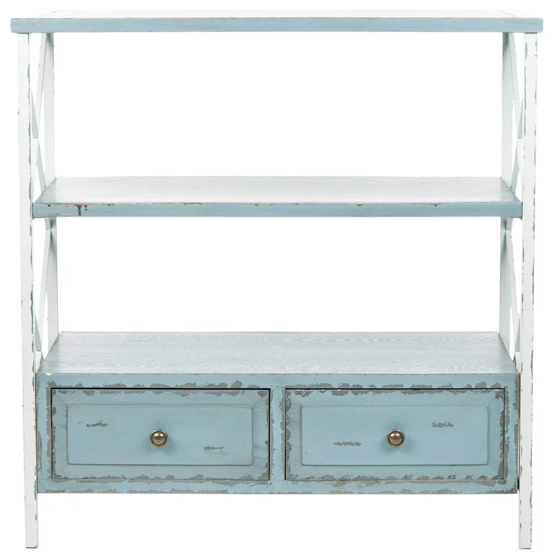 SAFAVIEH Zenia Pale Blue Storage Console Table - 33.9 x 15.2 x 34.8 - 34Wx15Dx35H
