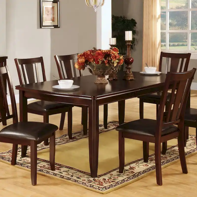 Furniture of America Betsy Espresso 78-inch Wood Expandable Dining Table