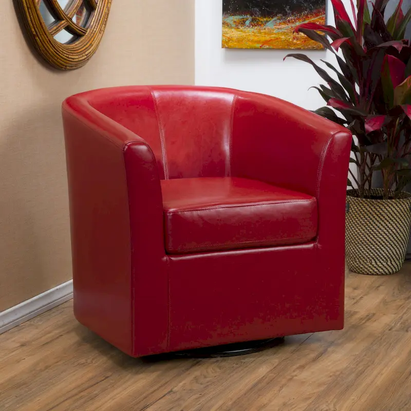 Daymian Swivel Club Chair by Christopher Knight Home - 29.00 D x 30.20 W x 30.50 H