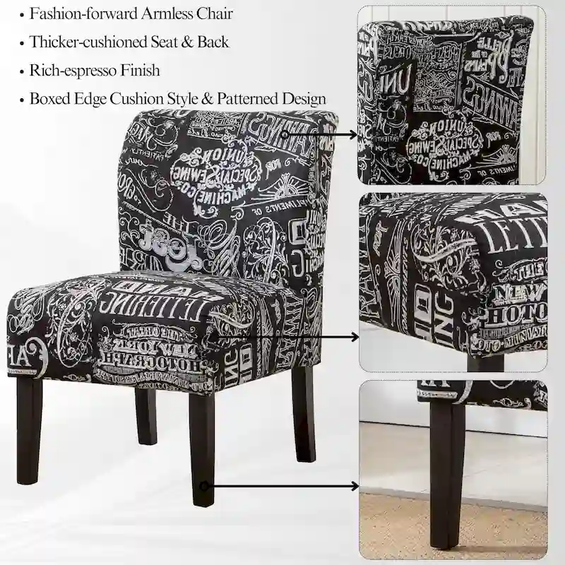 The Curated Nomad Pavilion Upholstered Armless Accent Slipper Chair