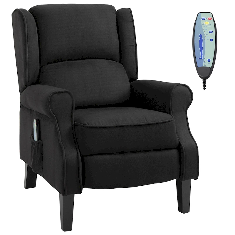 Heated Massage Recliner Chair with Lumbar Heating & Remote Controller