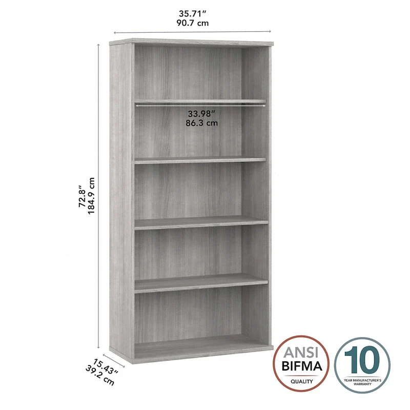 Hybrid Tall 5 Shelf Bookcase by Bush Business Furniture
