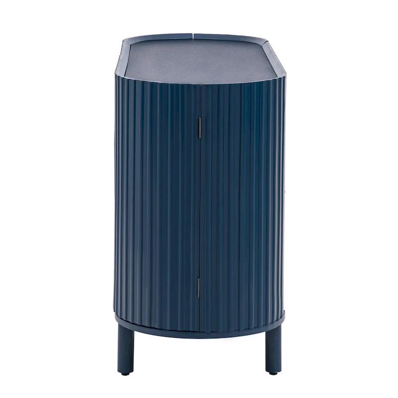 Curved Design Light Luxury Sideboard with Adjustable Shelves